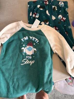 Kidgets I'm Yeti For Sleep Toddler Boys 2-Piece Fleece Pajama Set